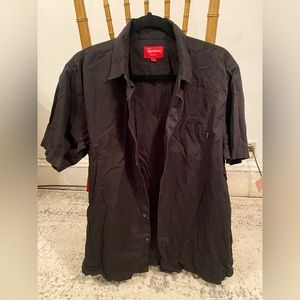 COPY - Supreme button down T shirt in black, size L